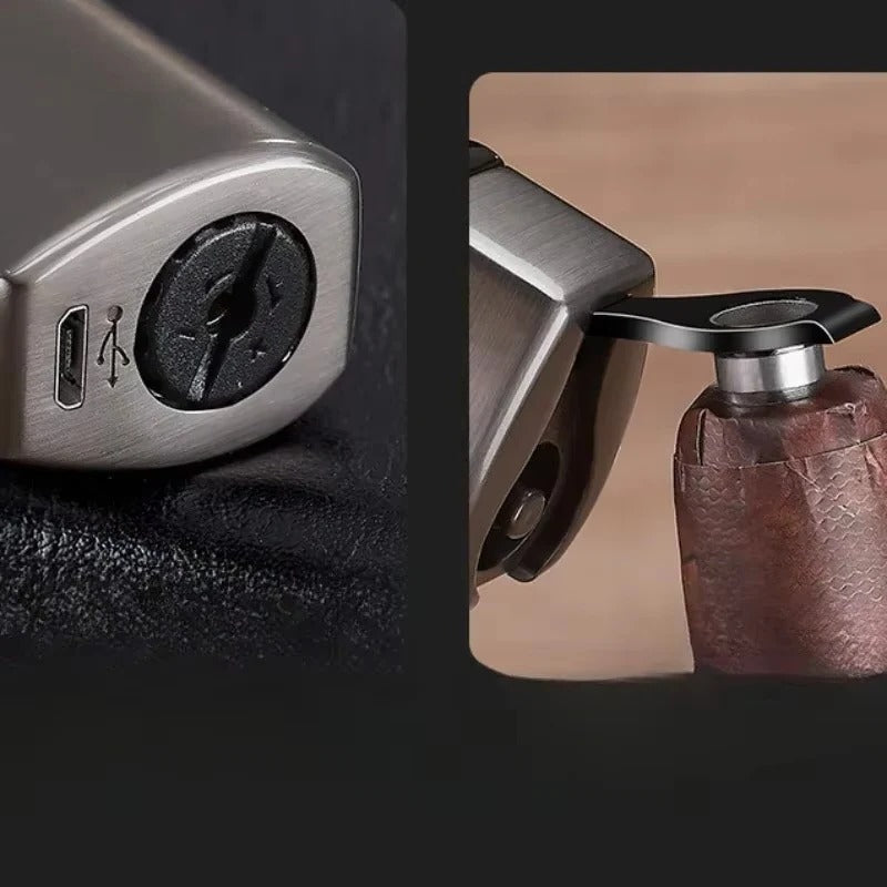 Lighter Full-Metal USB Rechargeable Triple Jet Flame