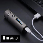 Lighter USB Rechargeable Windproof Full Metal