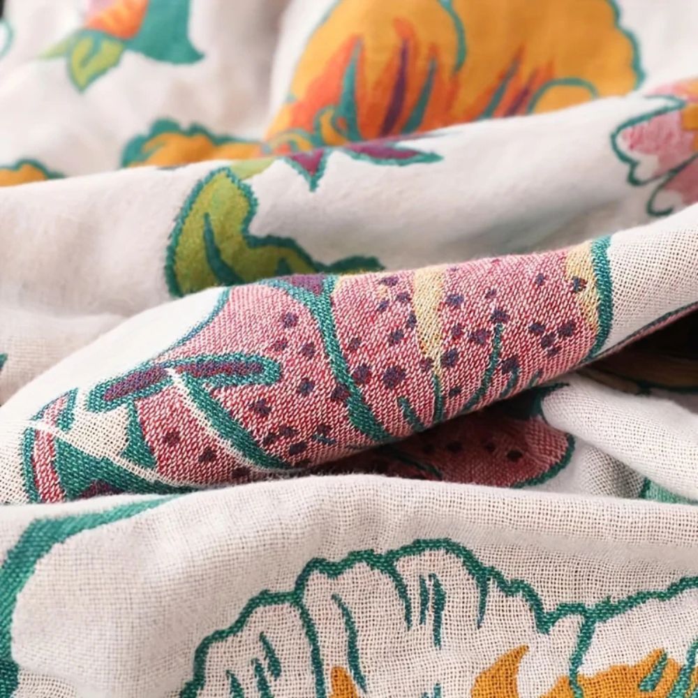 Lightweight Breathable Cotton Throw Blanket