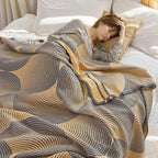 Lightweight Breathable Reversible Cotton Muslin Blanket
