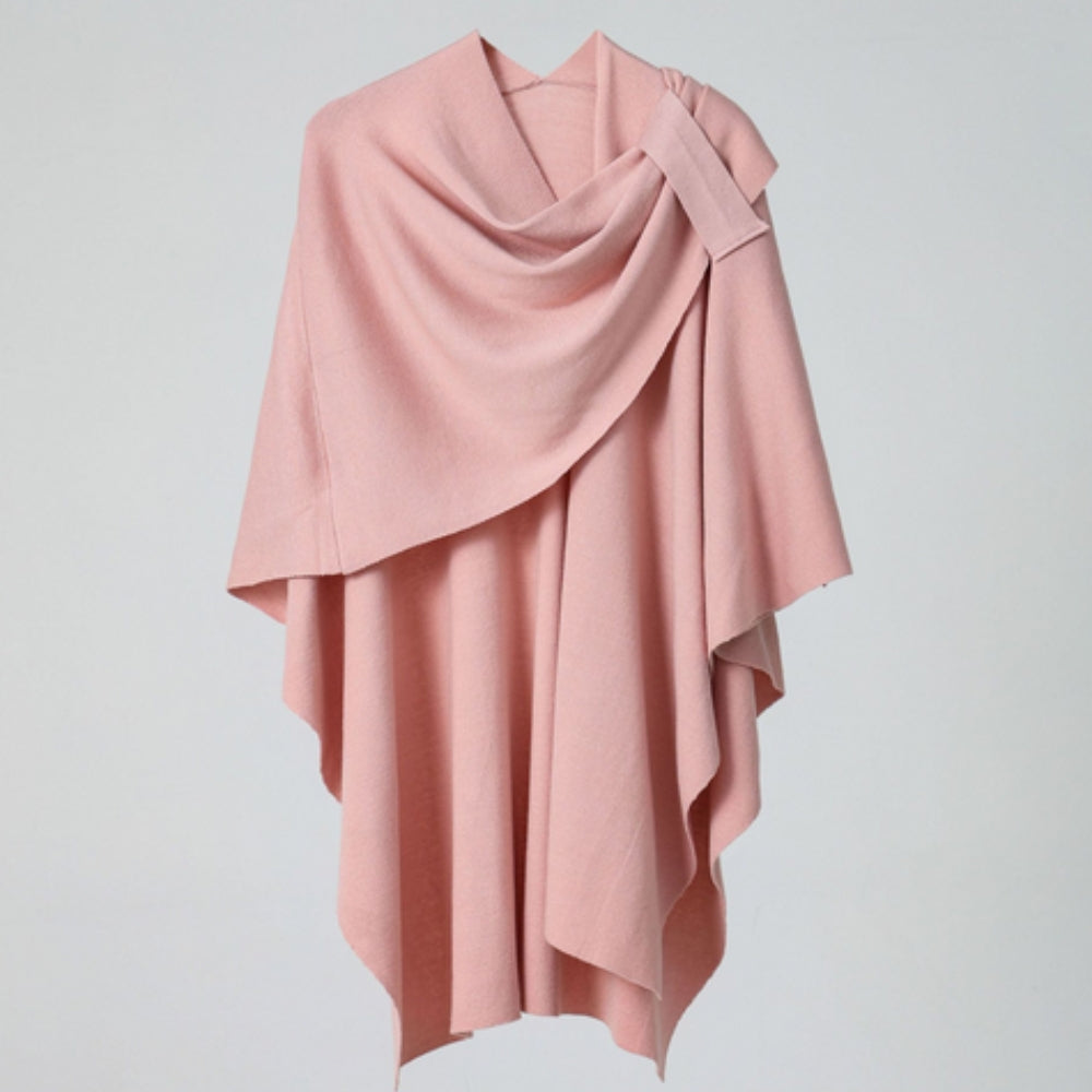 Lightweight Draped Microfiber Shawl Coat