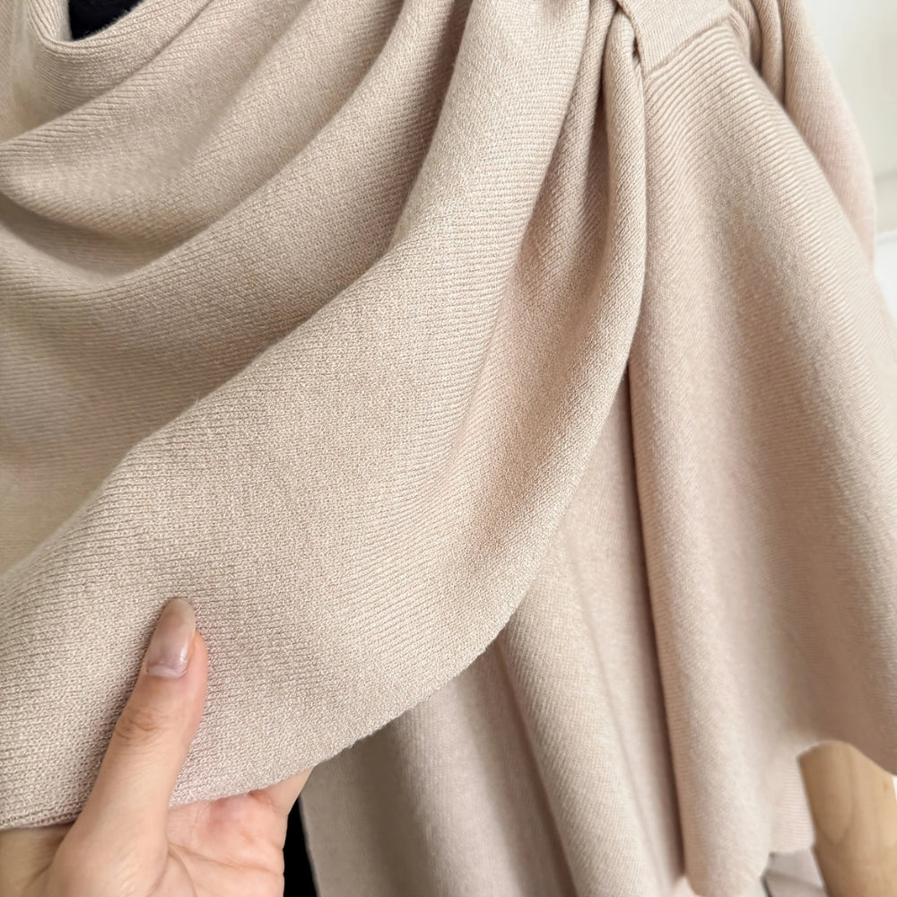 Lightweight Draped Microfiber Shawl Coat