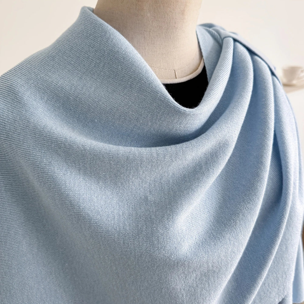Lightweight Draped Microfiber Shawl Coat