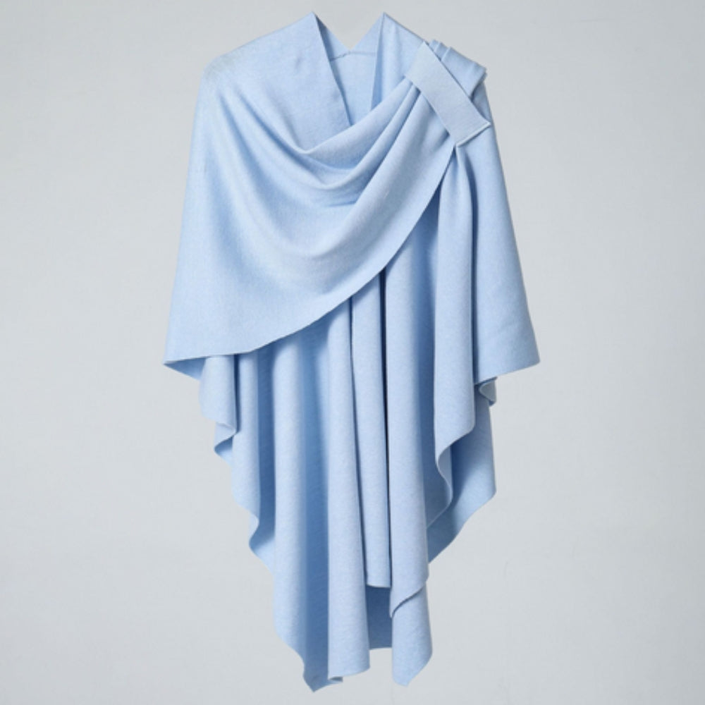 Lightweight Draped Microfiber Shawl Coat