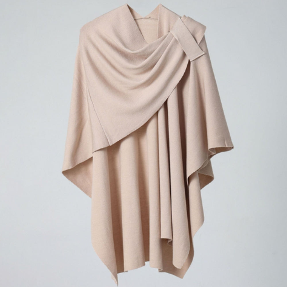 Lightweight Draped Microfiber Shawl Coat