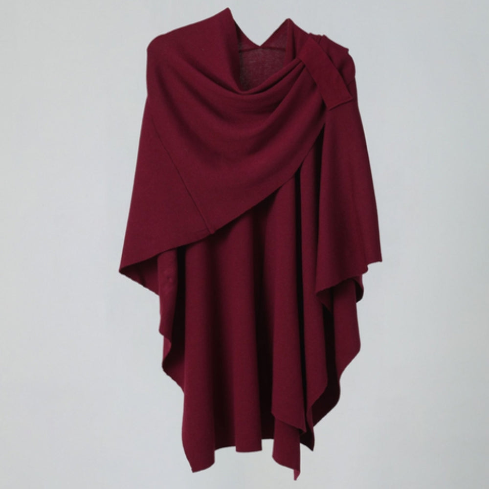 Lightweight Draped Microfiber Shawl Coat