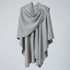 Lightweight Draped Microfiber Shawl Coat