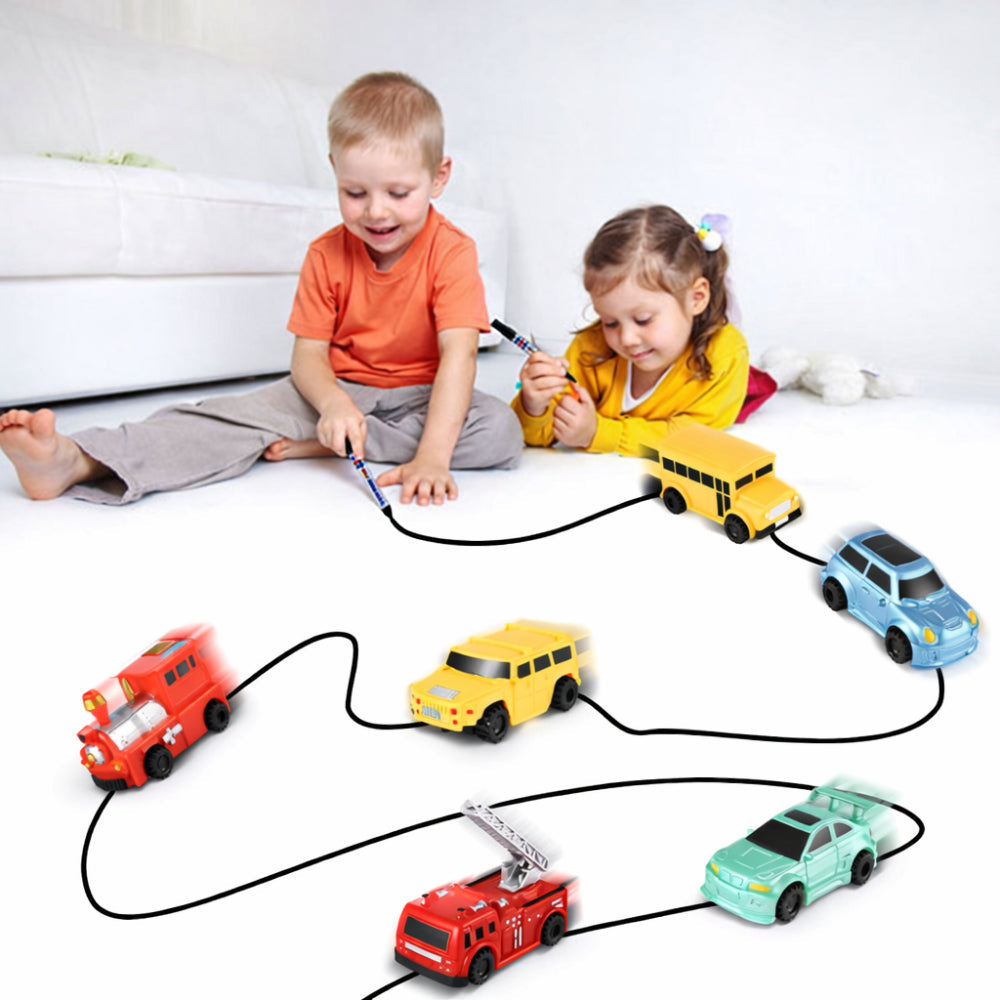 Line-Following Toy Car Pen-Drawn Tracks Battery-Free