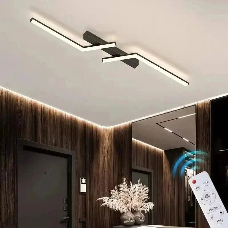 Linear Ceiling Lamp Flush-Mount Dimmable LED