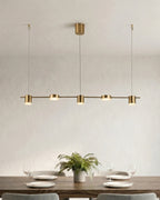 Linear LED Pendant Light Adjustable Height Three-Color Dimmable