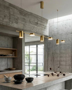 Linear LED Pendant Light Adjustable Height Three-Color Dimmable