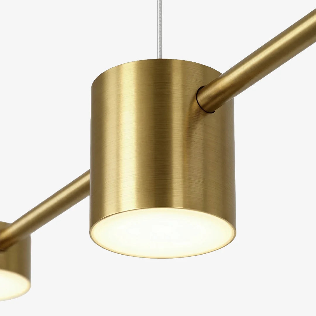 Linear LED Pendant Light Adjustable Height Three-Color Dimmable