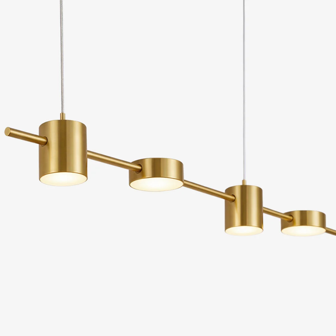 Linear LED Pendant Light Adjustable Height Three-Color Dimmable