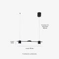 Linear LED Pendant Light Adjustable Height Three-Color Dimmable