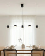 Linear LED Pendant Light Adjustable Height Three-Color Dimmable