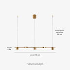 Linear LED Pendant Light Adjustable Height Three-Color Dimmable