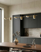 Linear LED Pendant Light Adjustable Height Three-Color Dimmable