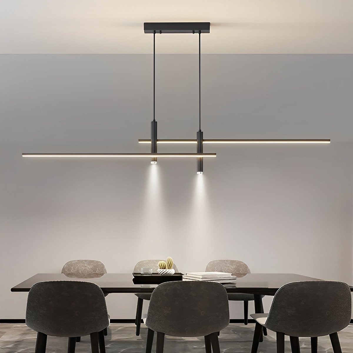 Linear Pendant Light Slim Integrated LED Dimmable