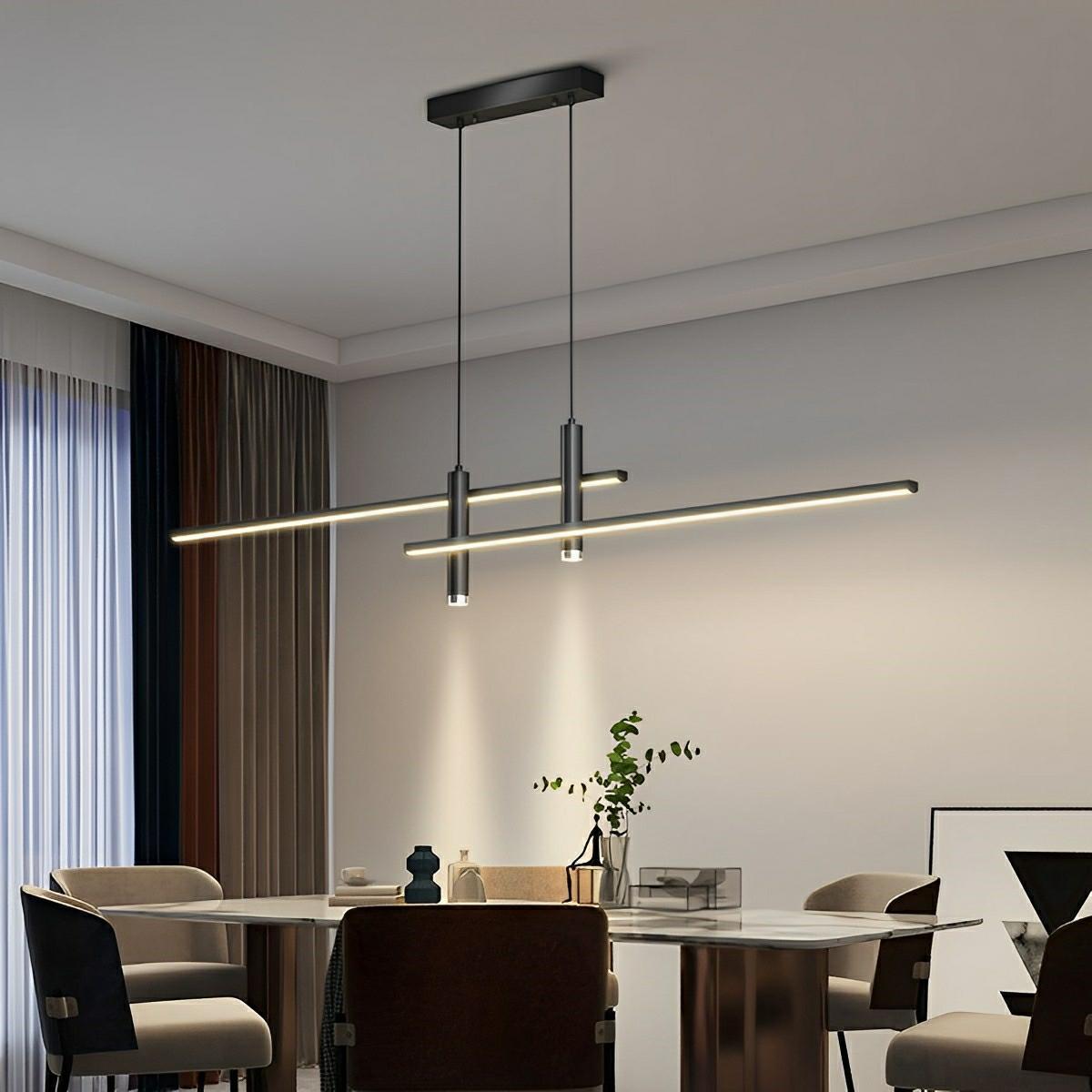 Linear Pendant Light Slim Integrated LED Dimmable