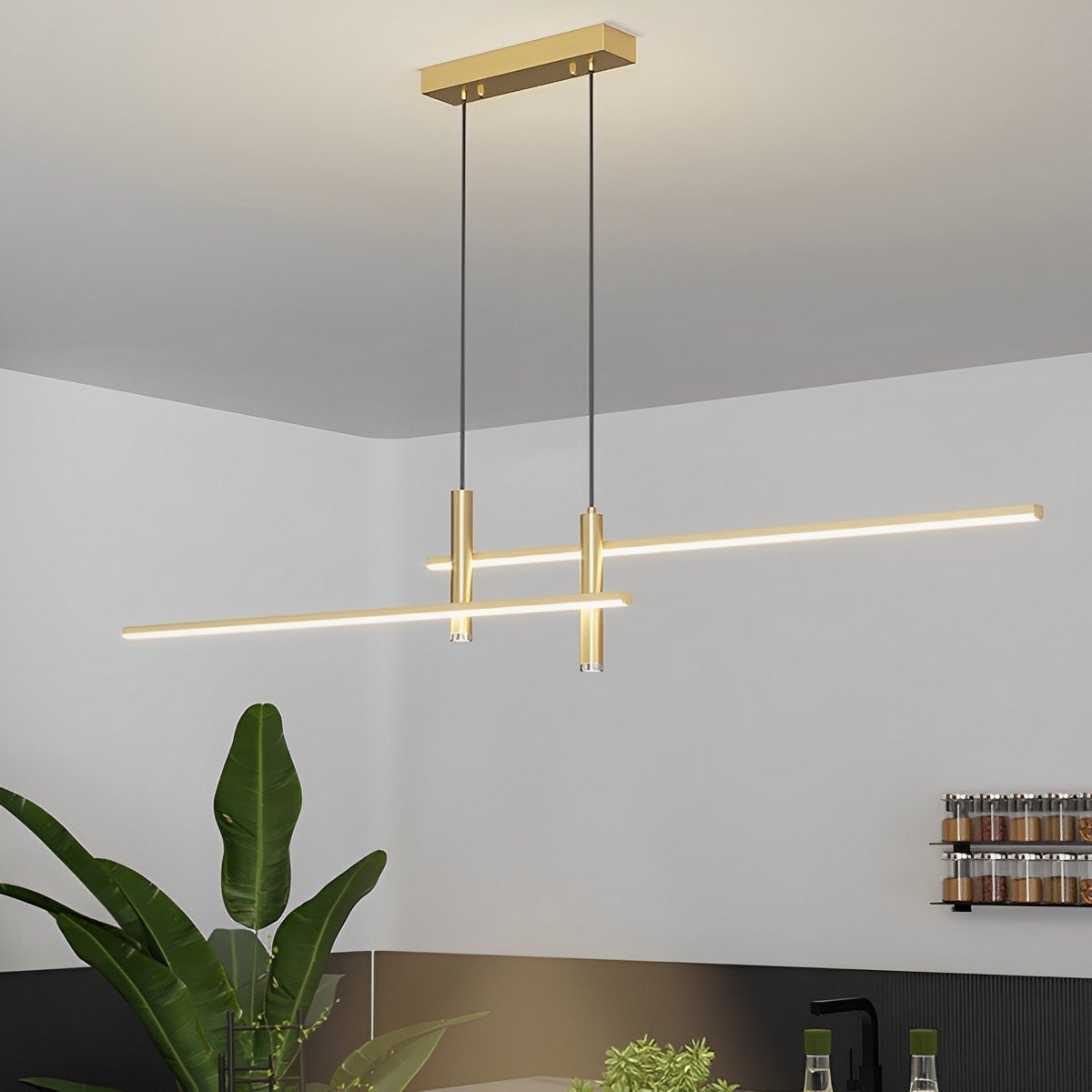 Linear Pendant Light Slim Integrated LED Dimmable