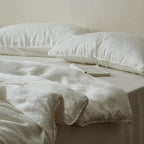 Linen Bedding Set Washed Breathable Concealed Zipper
