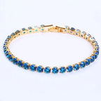 Link Bracelet Geometric Zirconia Adjustable Fit
