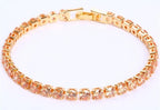 Link Bracelet Geometric Zirconia Adjustable Fit