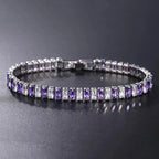 Link Bracelet Geometric Zirconia Adjustable Fit