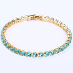 Link Bracelet Geometric Zirconia Adjustable Fit