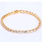 Link Bracelet Geometric Zirconia Adjustable Fit