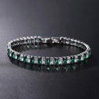 Link Bracelet Geometric Zirconia Adjustable Fit