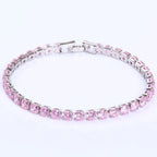 Link Bracelet Geometric Zirconia Adjustable Fit