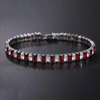 Link Bracelet Geometric Zirconia Adjustable Fit