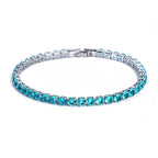 Link Bracelet Geometric Zirconia Adjustable Fit