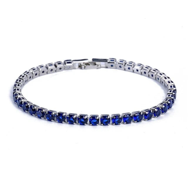 Link Bracelet Geometric Zirconia Adjustable Fit