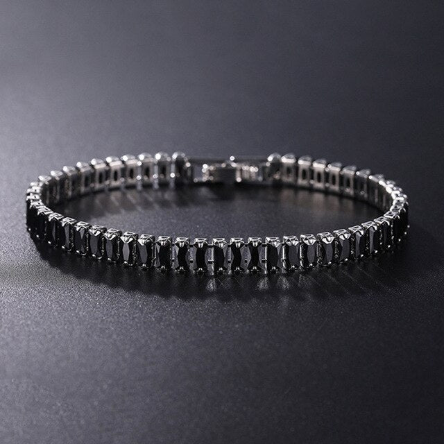 Link Bracelet Geometric Zirconia Adjustable Fit