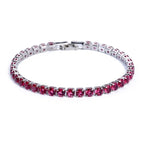 Link Bracelet Geometric Zirconia Adjustable Fit