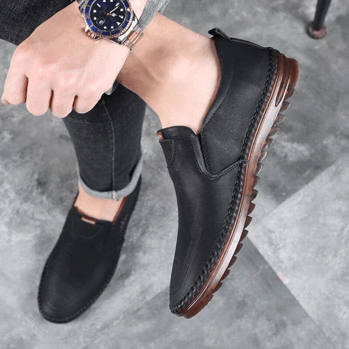 Loafers Orthopedic Support Air-Cushion Sole Leather Upper