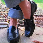 Loafers Slip-On Low Heel Round Toe