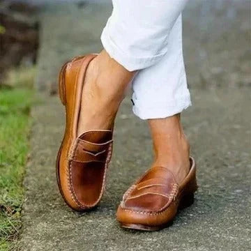 Loafers Slip-On Low Heel Round Toe
