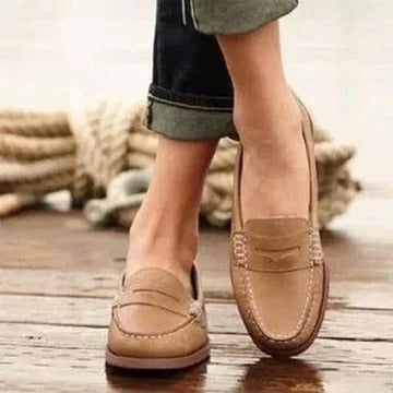 Loafers Slip-On Low Heel Round Toe