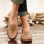 Loafers Slip-On PU Leather Low Heel & Cushioned Insole