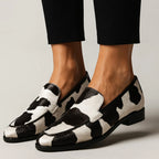 Loafers Slip-On Pointed Toe Cow Print