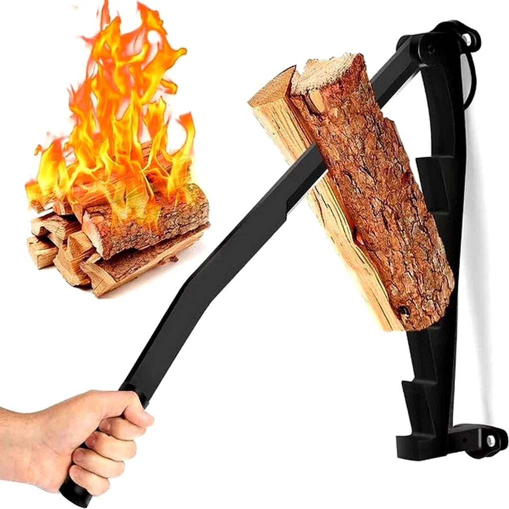 Log Splitter Wall-Mounted Lever-Action Carbon Steel