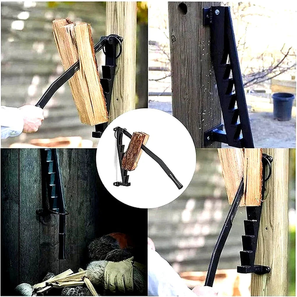 Log Splitter Wall-Mounted Lever-Action Carbon Steel