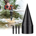 Log Splitting Drill Bit High-Carbon Steel & Interchangeable Shanks