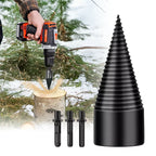 Log Splitting Drill Bit High-Carbon Steel & Interchangeable Shanks