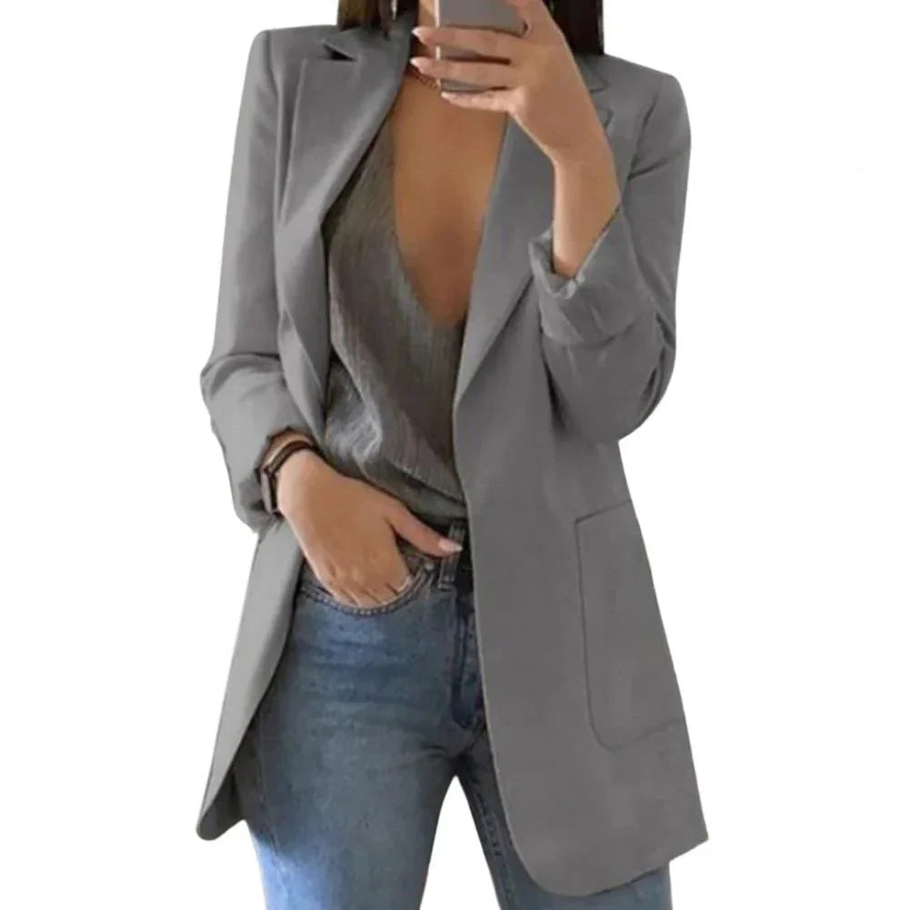 Long Blazer Tailored Longline Open Front