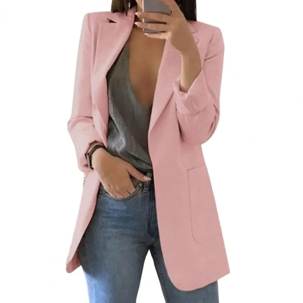 Long Blazer Tailored Longline Open Front
