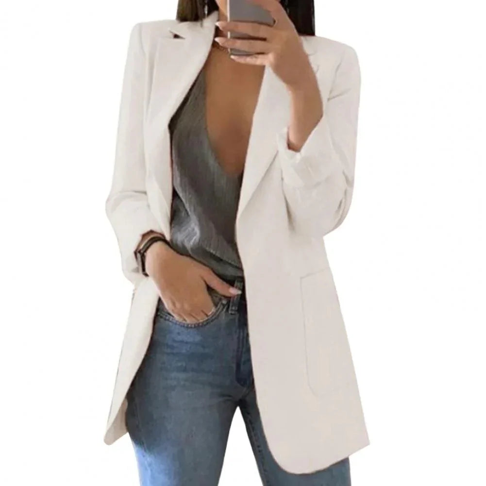 Long Blazer Tailored Longline Open Front